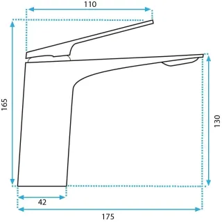 Rea BATERIA UMYWALKOWA AVALON CZARNA NISKA REA-B1117