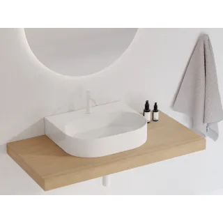 Ravak Umywalka ceramiczna Ceramic Slim Wall O 55, biała XJX01155004