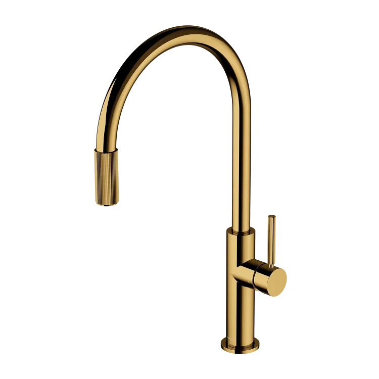 Omnires SWITCH bateria kuchenna do podłączenia zestawu filtrującego, złoty połysk SW9057GL