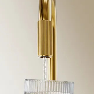 Omnires SWITCH bateria kuchenna do podłączenia zestawu filtrującego, złoty połysk SW9057GL