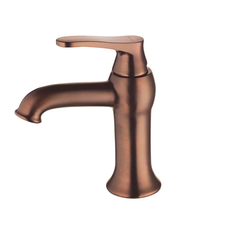 ART DECO BATERIA UMYWALKOWA MIEDŹ ANTYCZNA SZCZOTKOWANA