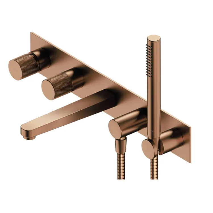 CONTOUR bateria wannowa 5-otworowa podtynkowa, miedź szczotkowana CT8037-1CPB