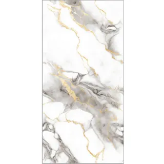 Egen Afroni Grey 60x120 cm płytka gresowa biały marmur ze złotą żyłą carving (1.44)