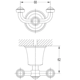 Art Line Haczyk podwójny chrom AL53120CR