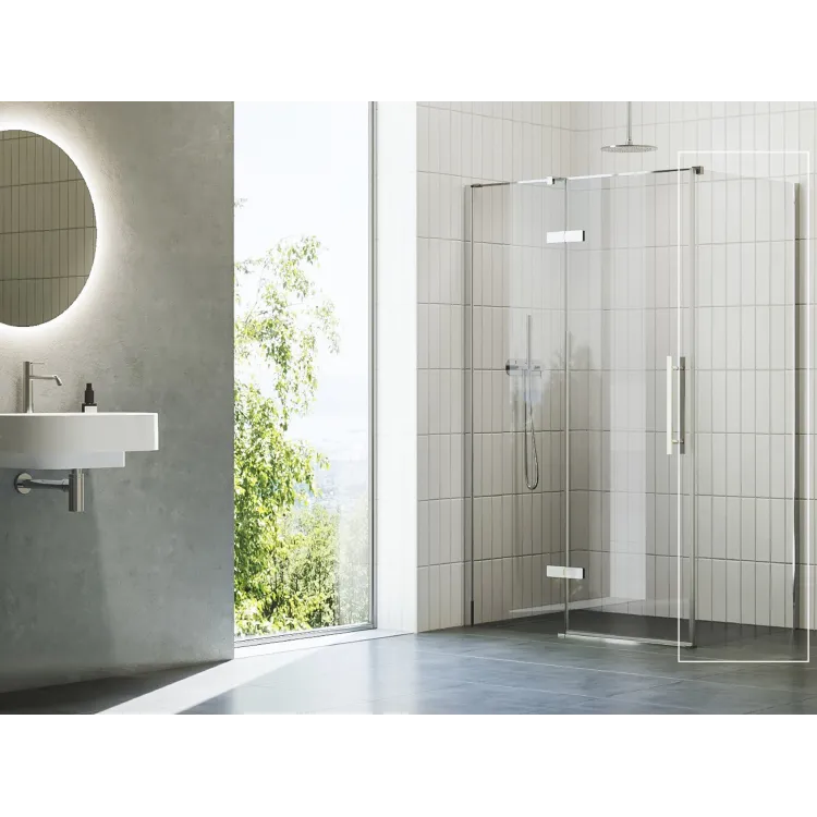 Ravak Ścianka stała Cool! COPS 80, połysk+szkło transparent X9VV40A00Z1