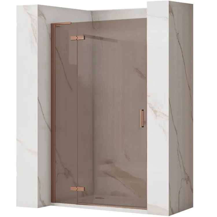 Rea DRZWI PRYSZNICOWE HUGO BROWN/BRUSH COPPER 80 REA-K6960