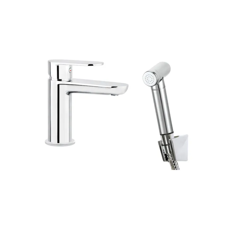 Alpinia Bateria umywalkowa ze słuchawką bidetta Chrom BGA_027M