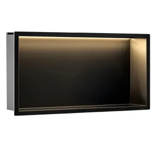 Rea PÓŁKA WNĘKOWA LED 60x30x10 cm BLACK REA-08541