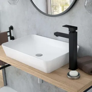 Anemon Bateria umywalkowa stojąca wysoka Czarna