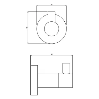Modern Project Haczyk pojedynczy złoto szczotkowane