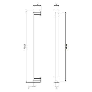 Nelson wieszak na ręcznik 62cm chrom NL80216CR