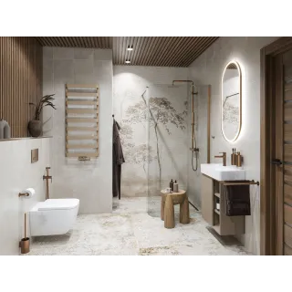 Excellent PI bateria bidetowa bidetta ze słuchawką prysznicową, miedziany szczotkowany AREX.1204CB