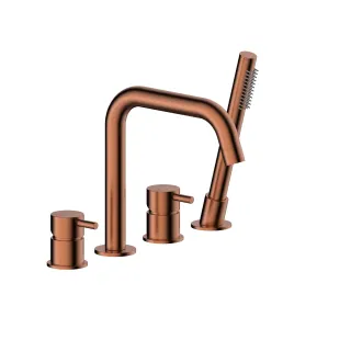 KFA Armatura MOZA ROSE GOLD bateria wannowa 4-otworowa...