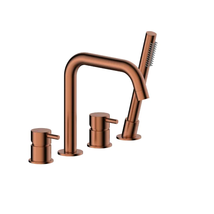 KFA Armatura MOZA ROSE GOLD bateria wannowa 4-otworowa 5035-210-34