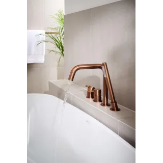 KFA Armatura MOZA ROSE GOLD bateria wannowa 4-otworowa 5035-210-34