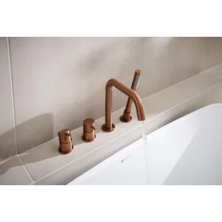 KFA Armatura MOZA ROSE GOLD bateria wannowa 4-otworowa 5035-210-34