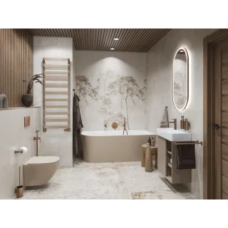 Excellent PI wylewka wannowa ścienna, grafit szczotkowany AREX.1225AB