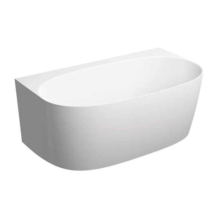 Omnires VALENCIA M+ wanna przyścienna, 148 x 86 cm, biały połysk VALENCIA148WPBP