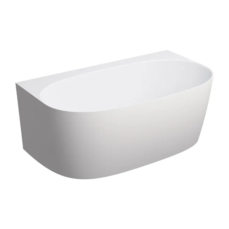 Omnires VALENCIA M+ wanna przyścienna, 148 x 86 cm, biały mat VALENCIA148WPBM