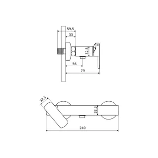 Excellent Pride bateria prysznicowa ścienna, chrom AREX.4008CR