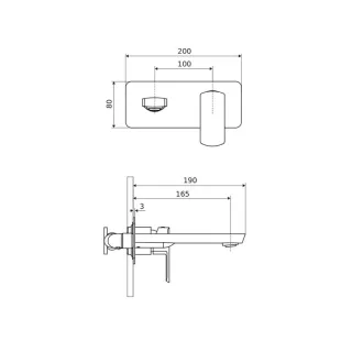 Excellent Pride bateria umywalkowa podtynkowa komplet, chrom AREX.4015CR