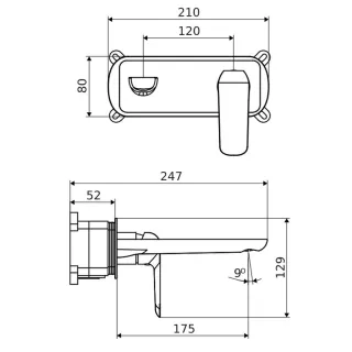 Excellent Clever 2.0 bateria umywalkowa podtynkowa komplet, czarny soft AREX.4115BS
