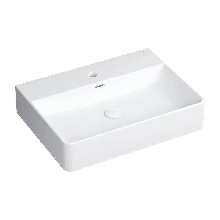 Omnires GARLAND umywalka nablatowa/wisząca, 60 x 43 cm, biały połysk GARLAND600BP