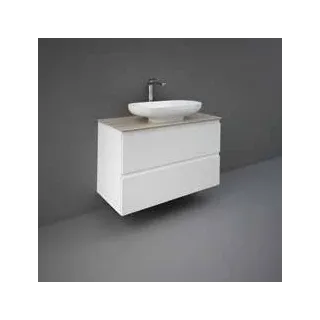 RAK Ceramics Zestaw DES Miska WC podwieszana z deską W/O i Umywalką Nablatową 70X35CM Biały Połysk DES1SETDESCT7000AWHA