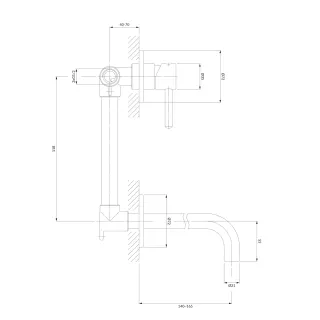 Omnires Y bateria umywalkowa podtynkowa, chrom połysk Y1215NCR