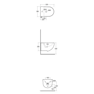 RAK Ceramics DES Bidet podwieszany 52x38 cm cappuccino mat DESBD2101514A