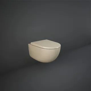 RAK Ceramics Zestaw DES Miska z Deską WC podwiesz. Rimless 52cm cappuccino Mat DES6SET