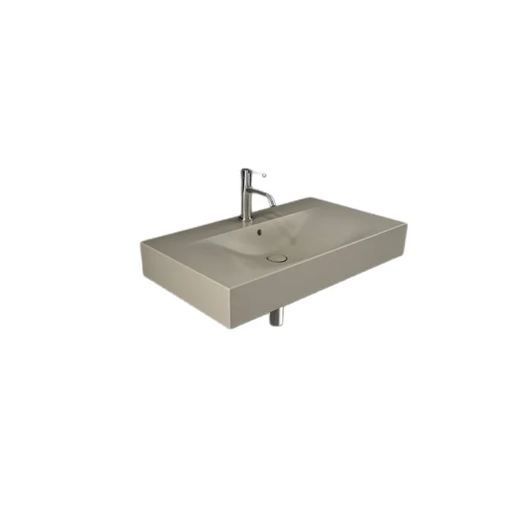 RAK Ceramics DES Umywalka podwiesz.nablat.81x46cm z otworem cappuccino mat DESWB08101514A