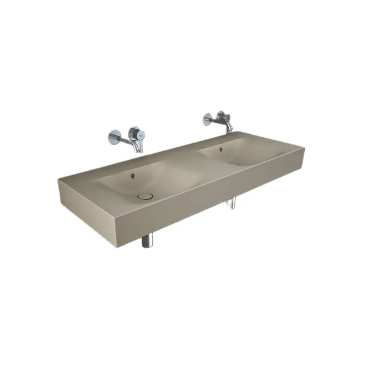 RAK Ceramics DES Umywalka podwiesz.nablat121x46cm bez otworów cappuccino mat DESWB12100514A