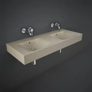 RAK Ceramics DES Umywalka podwiesz.nablat121x46cm bez otworów cappuccino mat DESWB12100514A