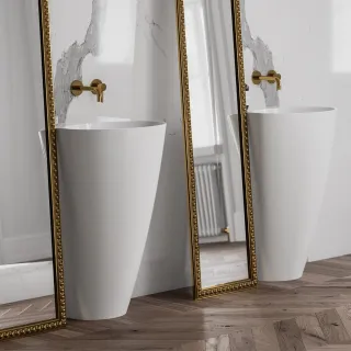 Omnires SIENA M+ umywalka wolnostojąca, 55 x 43 cm, biały połysk SIENAUWBP