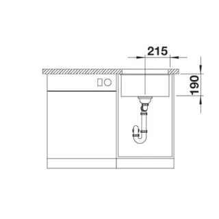 BLANCO ROTAN 400-U Silgranit delikatny biały 527145