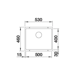 BLANCO ROTAN 500-U Silgranit delikatny biały 527146
