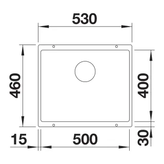 BLANCO ROTAN 500-U Silgranit antracyt 523075