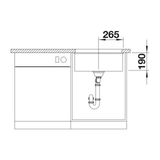 BLANCO ROTAN 500-U Silgranit antracyt 523075