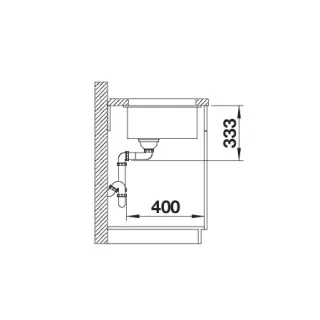 BLANCO ROTAN 400-U Silgranit antracyt 521332