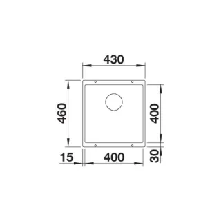 BLANCO ROTAN 400-U Silgranit antracyt 521332