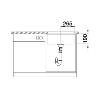 BLANCO ROTAN 500-U Silgranit antracyt 523075