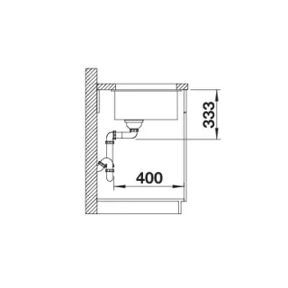 BLANCO ROTAN 500-U Silgranit biały 523076