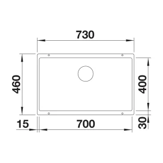 BLANCO ROTAN 700-U Silgranit biały 521346