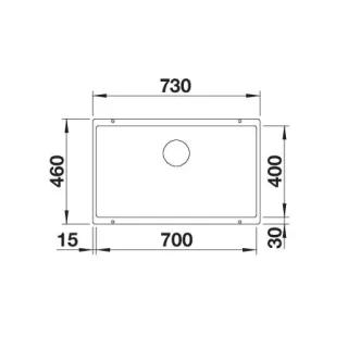 BLANCO ROTAN 700-U Silgranit czarny 526099