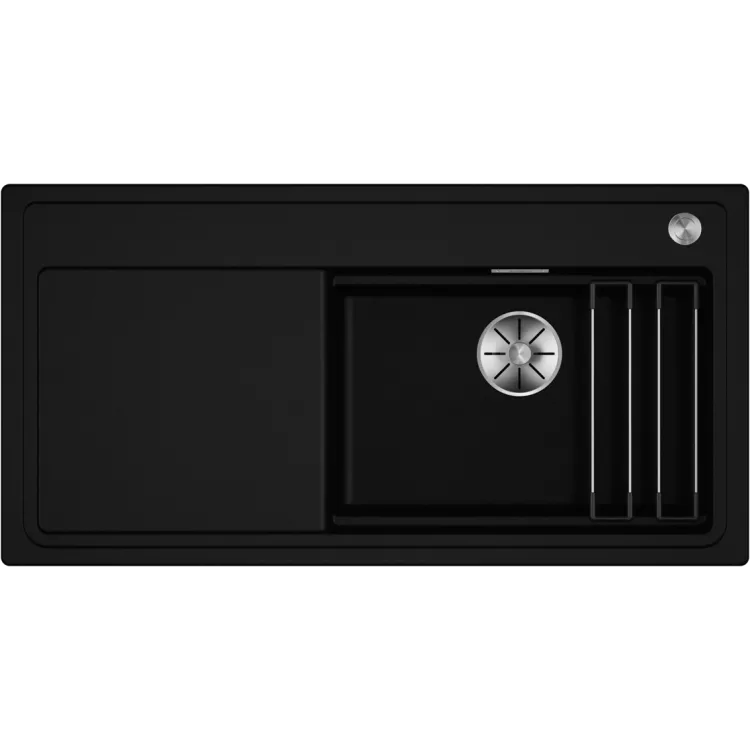 BLANCO ETAGON XL 6 S Silgranit czarny prawa, korek auto., InFino, PushControl, szyny 528092