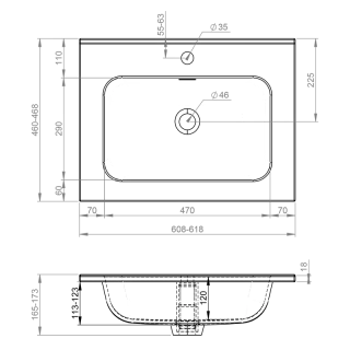 Elita UMYWALKA SKAPPA 60 WHITE HG RE040603068060