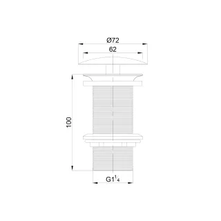 Omnires spust do syfonu umywalkowego, chrom połysk A82CR