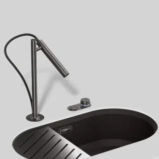 BLANCO LUNEOO-S satin dark steel 527975