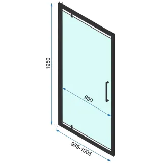 Rea DRZWI PRYSZNICOWE RAPID SWING GOLD BRUSH 100 REA-K2503